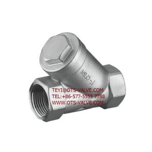 Quality 800WOG 4 Threaded Y Strainer Stainless Steel CF8M High Temperature for sale