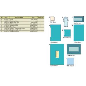 Quality SMS PP PE Vertebra Orthopedic Drape With Level 3 Gown Green Blue for sale