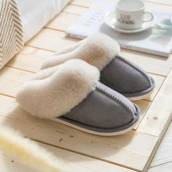 Flat Heel Indoor Fur Slippers EUR35 - 46 For Women