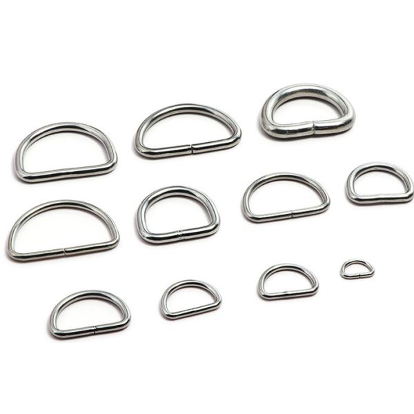 D-Ring Buckle Wire Half-Circle 304 Stainless Steel Metal Buckles For Bags Shoes