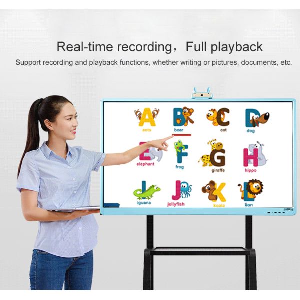 Wall Mounted AG Glass 400 Nits Touch Screen Whiteboard