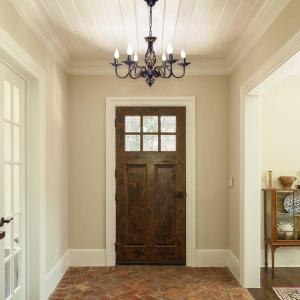 Black Wronght Iron Chandelier Living room Farmhouse Kitchen Frech Country