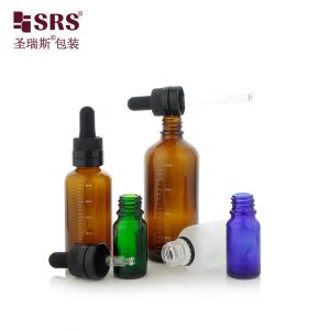 D007 5ml 10ml 15ml 30ml 50ml 100ml Amber Glass Bottle With Volume Printed For