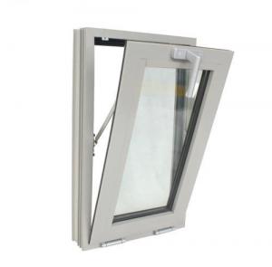 China Tempered Safety Glass Aluminium Swing Window White Powder Coated Color on sale