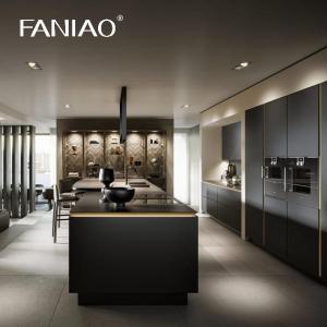 Wholesale Custom Kitchen Cabinet Melamine Luxury Villa Kitchen Cabinet