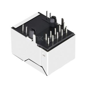 LPJ16220BENL 10/100 Base-T Tab Up Green/Yellow Led 1x1 Port Right Angle PoE RJ45