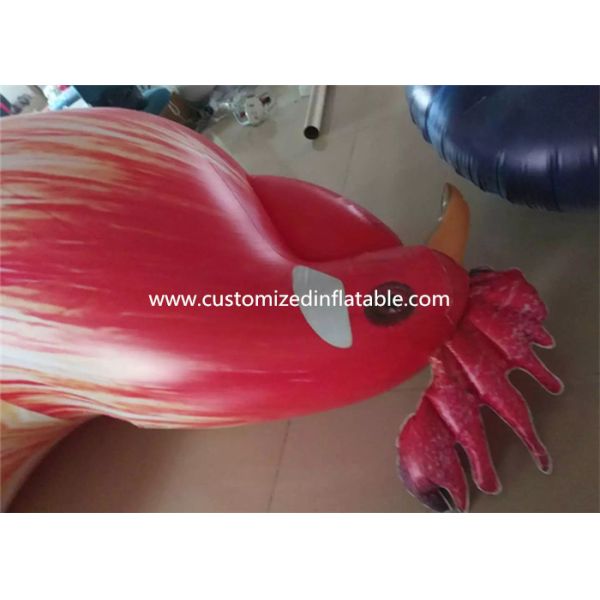 Outside Standing Inflatable Cartoon Characters PVC Rooster Animal Cock Model