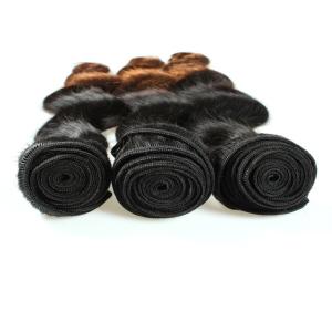 Body Wave virgin peruvian human hair weft color ombre color 1B/30