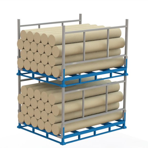 Buy Custom Vertical Metal Stack Racks , Warehouse Stackable Steel Storage Racks at wholesale prices
