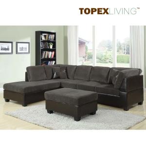 Buy cheap Gray Corduroy Sectional Sofa 2pc Set Sofa Couch Chaise ,Sofa Set with table from wholesalers