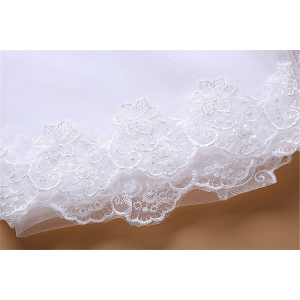 Embroidery Cord lace with Rhinstone Ivory/White Bridal Veil Wedding Accessories