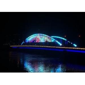 DC36V 2R2G2B Transparent Advertising Led Display 7200CD/Sqm Glass