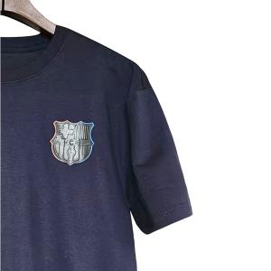 Black Barcelona Themed T-shirt With Logo Team Customization