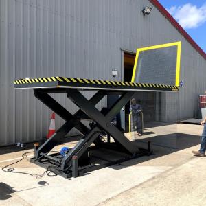 Warehouse Hydraulic Dock Lift With Super Length Electric Lip 1550mm