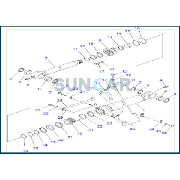 Buy 707-99-58450 7079958450 Bucket Cylinder Service Kit fits PC450LC-8K Excavator at wholesale prices