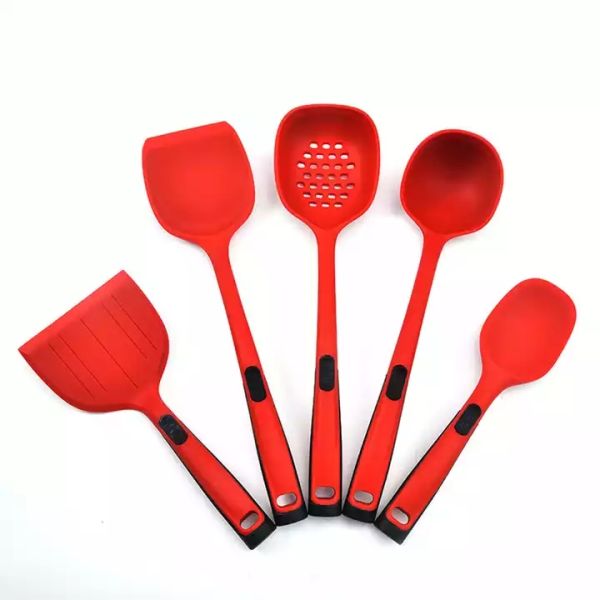 BPA Free 5 Pieces Silicone Spatula Kitchenaid Cooking Utensils Set Heat Resistant