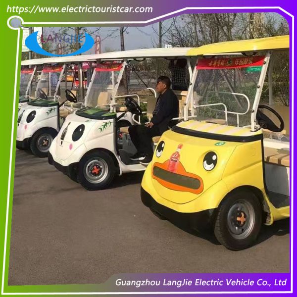 Buy White Electric Security golf Vehicles 48V System 2 Seater Sightseeing Car for Park at wholesale prices