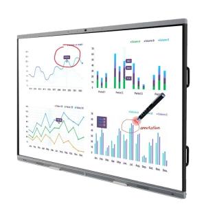 Multimedia LCD Digital Interactive Whiteboard Screen 85 Inch For Meeting Room