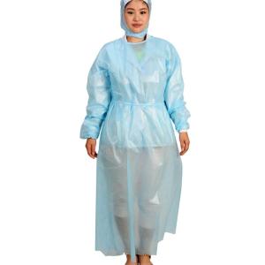60 Gsms Hooded Waterproof Disposable Isolation Gown