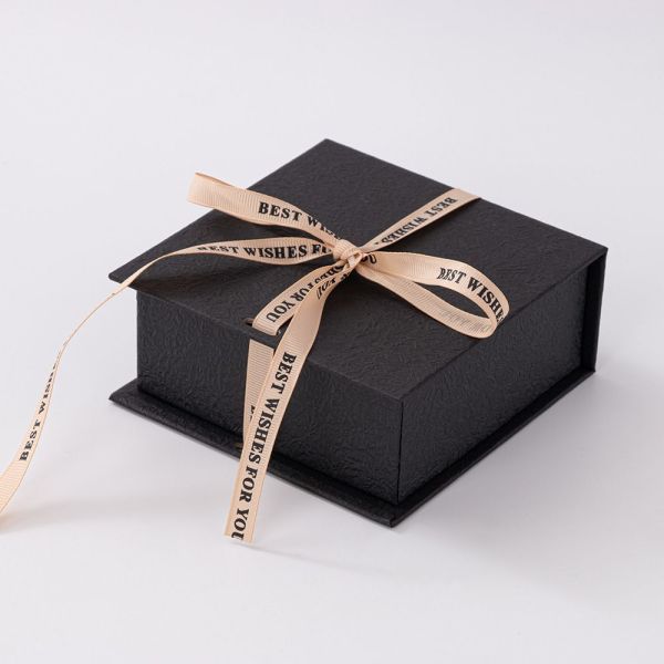 Book Type Ribbon Closure Custom Paper Packaging Carton Box, Cosmetic Jewelry Luxury Cardboard Gift Boxes Paper-Gift-Box