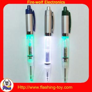 LED flashing blink Aluminum retractable ballpoint Logo Projector Pen