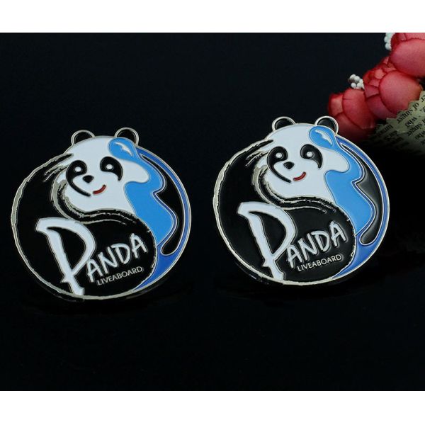 Zinc alloy metal panda magnetic paint refrigerator magnets tourist attractions cartoon enamel refrigerator magnets