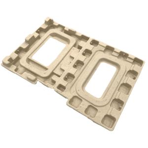 Dry Press Moulded Pulp Trays Eco Friendly Recycled Paper Tray