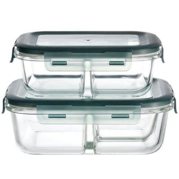 Buy 3 Compartment Heat Resistant Borosilicate Glass Charger Plates at wholesale prices