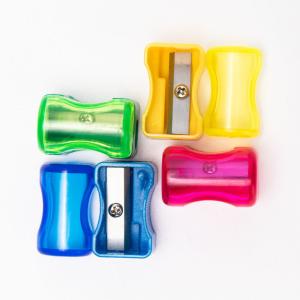 16.4mm Kid Single Hole Pencil Sharpener Yellow Red Blue