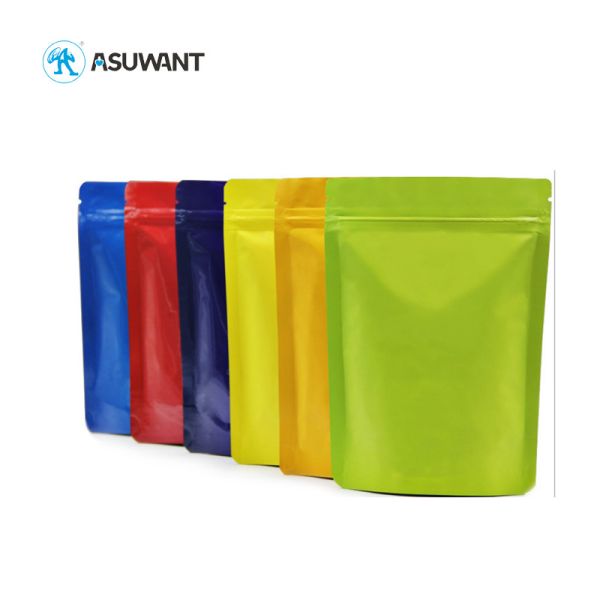 Resealable Aluminum Foil Zipper Bag Matte Small Sachet Colored CMYK Printing