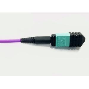 MT Ferrule OM4 Mpo To Mpo Cable , Optical Patch Cord For Data Center System