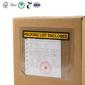 Adhesive Packing List Envelope Transparent Shipping Label Pouch For Mailing And