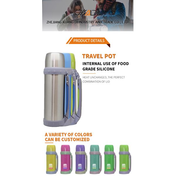 Big Size Tea And Water Stainless Steel Thermos Flask 2 Litre With Handle