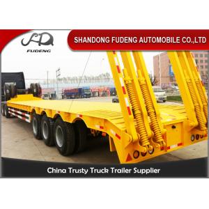 Four Axle 100 Ton Lowboy Semi Trailer Construction Equipment Carrier
