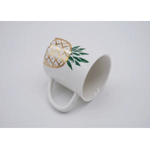 Fashion Custom Stoneware Mugs , Stoneware Coffee Mugs With Pineapple Decal