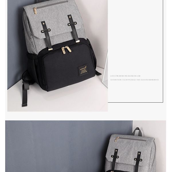 ISO9001 Fashion Mummy Maternity Nappy Diaper Bag Backpack With USB