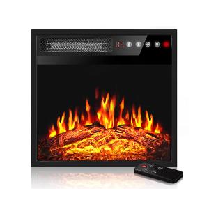 Quality 18 Inch Electric Fireplace Wall Mounted with Adjustable Thermostat and Remote Control for sale