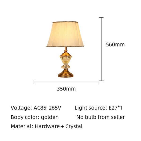 Crystal table lamp wedding hotel bedroom bedside light modern bedside modern crystal table lamp(WH-MTB-30)