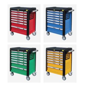 7 Drawers Mobile Tool Cabinet Mechanic Box Trolley 369pcs
