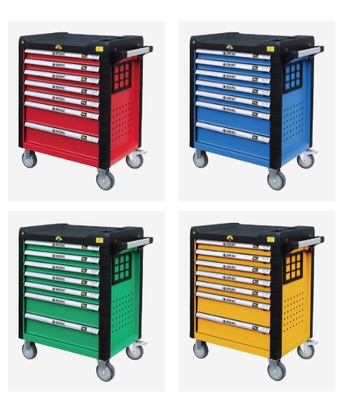 Buy 7 Drawers Mobile Tool Cabinet Mechanic Box Trolley 369pcs at wholesale prices
