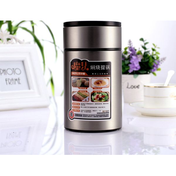 1200ml portable handle health stainlesssteel container food jar thermos double wall vacuum termos lunch box for kids