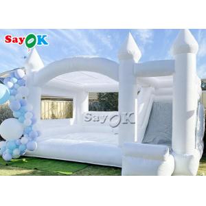 China Adults 5m 16.5ft Commercial Wedding Bounce Castle With Slide on sale