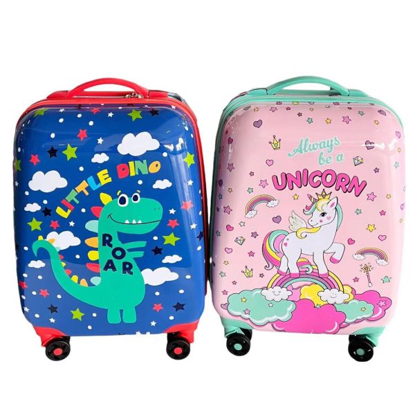 4 Wheeled Childrens Rolling Suitcase Multi Printed Customization Classic