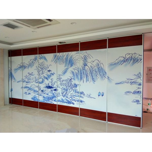 Decorative Commercial Furniture Folding Partition Walls / Operable Wall Systems