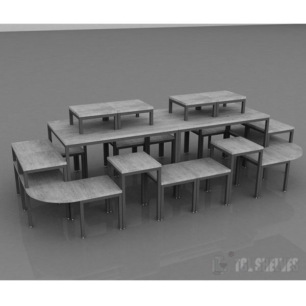 TGL Gondola Store Shelving , ODM Supermarket Display Stand Steel Wood Material