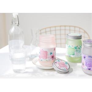 Large Frosted Glass Candle Holder Lead - Free Glass Unique Design