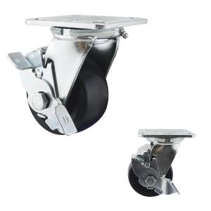 Side Brake 660lbs Load Capacity Heavy Duty Casters Swivel Plate