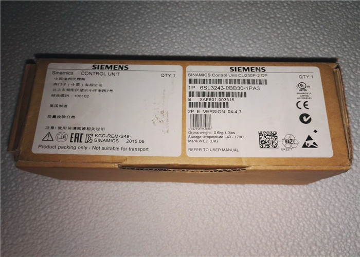 Quality CU230P-2 Variable Frequency Inverter 6SL3243-0BB30-1PA3 Siemens for sale