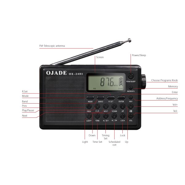 Buy Bluetooth Support Digital Radio with FM 50 Channel Memory and Portable Design at wholesale prices