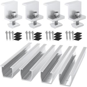 Natural Silver Solar Mini Rail Mounting Connector Rail Splice Solar Racking